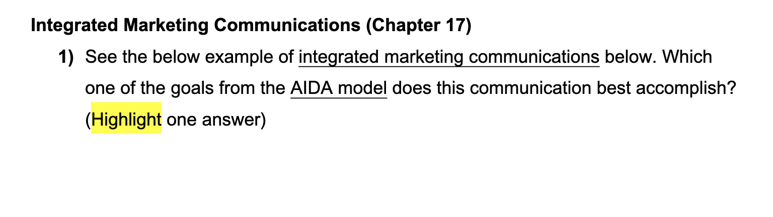 Integrated Marketing Communications Chapter 17 1 See The Below Example Of Integrated Marketing Communications Below 1