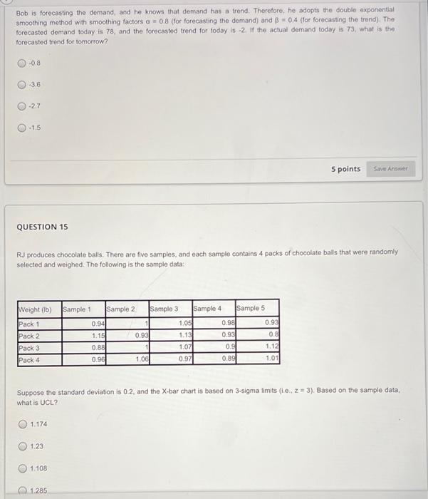 For The Questions Related To Control Charts You May Need To Use The Following Table And You Can Find The Same Table In 2