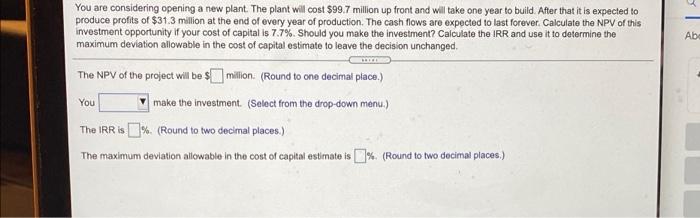 You Are Choosing Between Two Projects The Cash Flows For The Projects Are Given In The Following Table Million Pro 2
