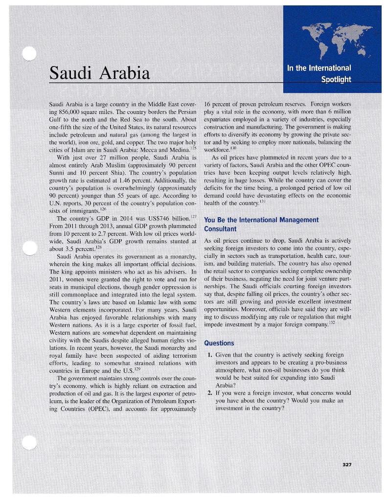 Saudi Arabia In The International Spotlight Workforce Saudi Arabia Is A Large Country In The Middle East Cover 16 Perce 1