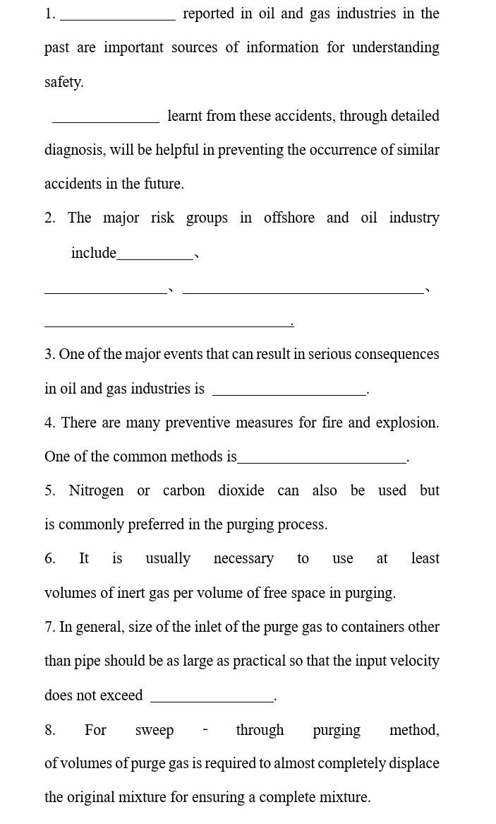 1 Reported In Oil And Gas Industries In The Past Are Important Sources Of Information For Understanding Safety Learnt 1