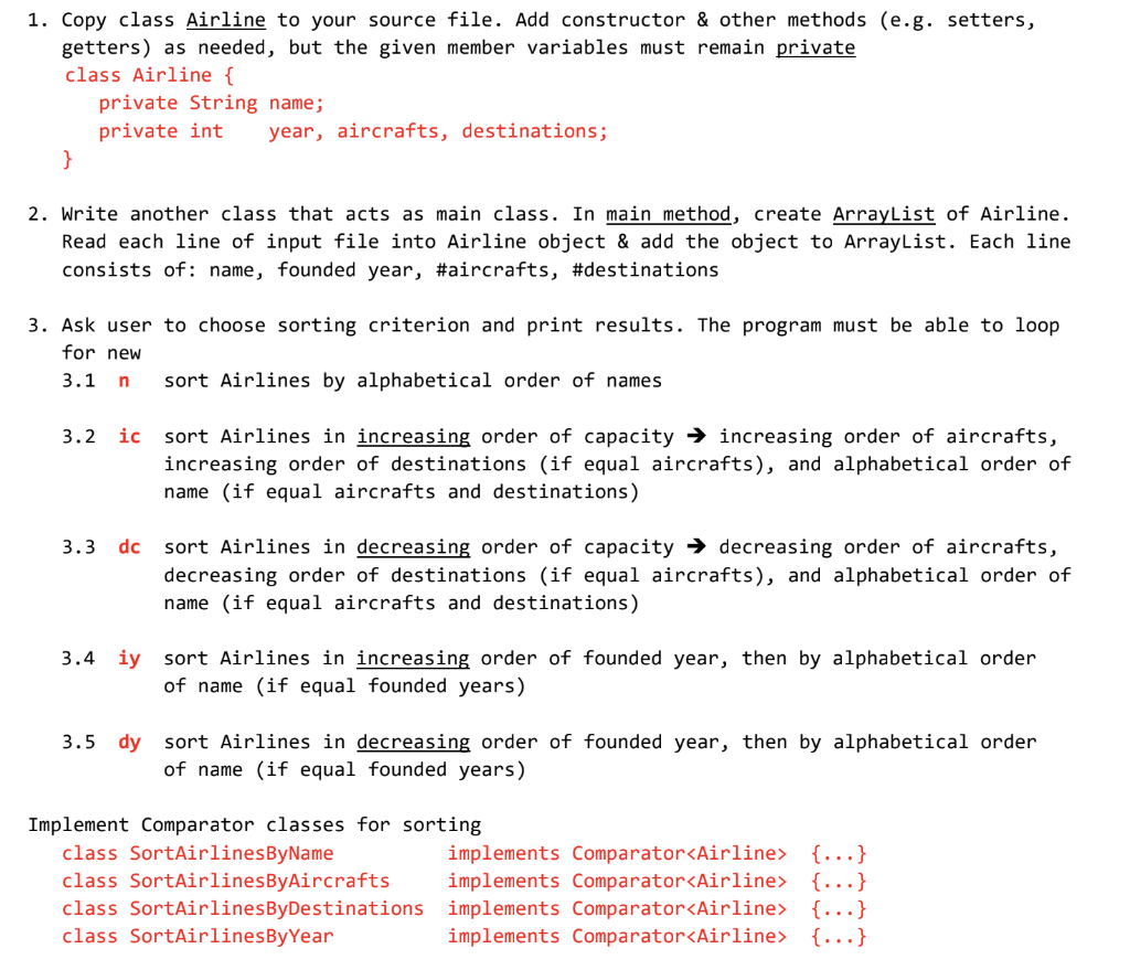 Write This Program In Java Output Sample Airlines Txt 1