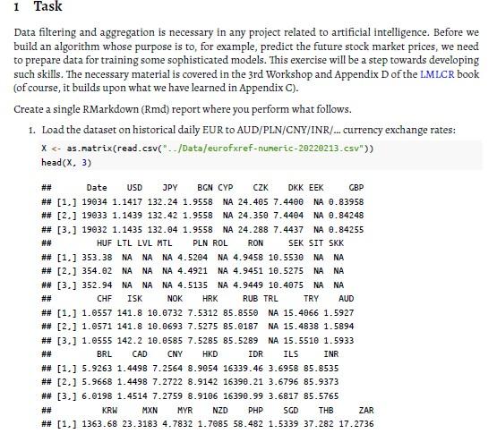 1 Task Data Filtering And Aggregation Is Necessary In Any Project Related To Artificial Intelligence Before We Build An 1