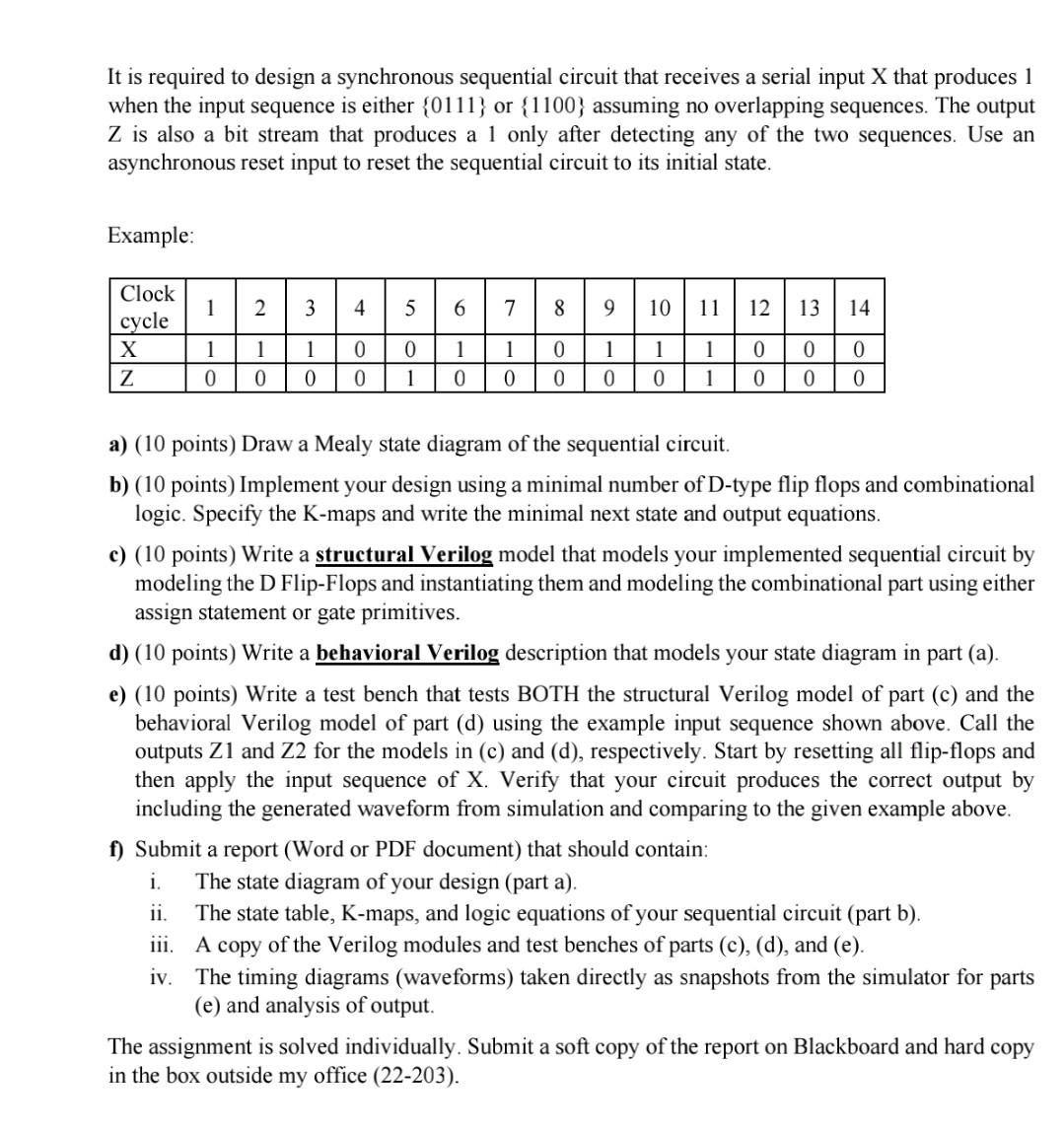 It Is Required To Design A Synchronous Sequential Circuit That Receives A Serial Input X That Produces 1 When The Input 1