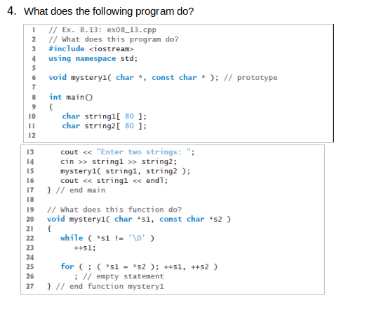 4 What Does The Following Program Do 1 Ex 8 13 Ex08 13 Cpp 2 What Does This Program Do 3 Include Iostream 1