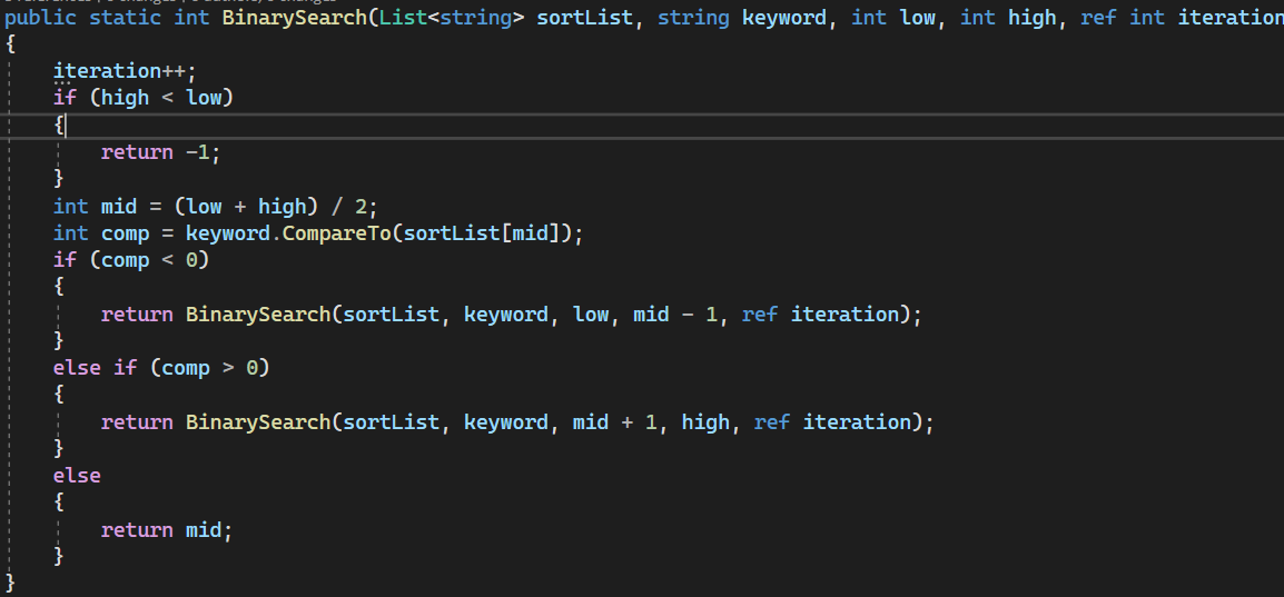 Turn This Wikipedia Pseudocode Into C Initially Called With Low 0 High N 1 A Is A Sorted List Binarysearch 3