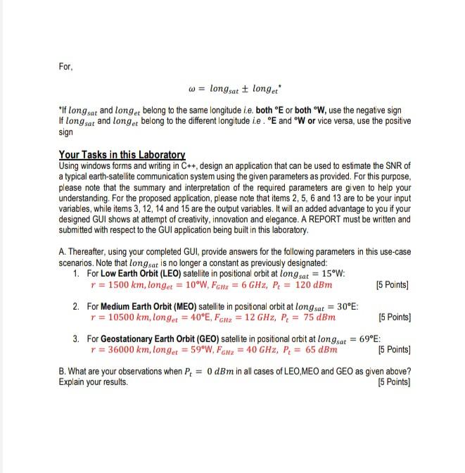 Exercise 1 To Be Submitted Within The Laboratory Period Consider The Modelling Of The Signal To Noise Ratio Snr For 2