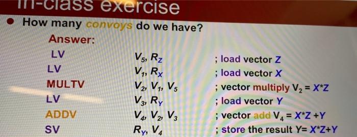 Ss Exercise How Many Convoys Do We Have Answer Lv Vs Rz Lv V Rx Multv V2 V1 V Lv V Ry Addv V4 V2 V3 Sv Ry 1