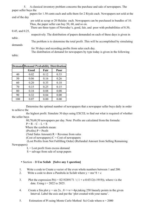 Instruction For Lab Work Students Have To Attempt Any I Question From Section A B Students Have To Write The Step B 2