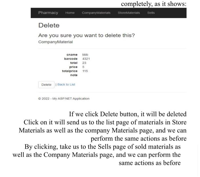 Details Delete Items You Must Make Database And In Java Language Also Ise Sql Server It Must Be Similar With Pic 4