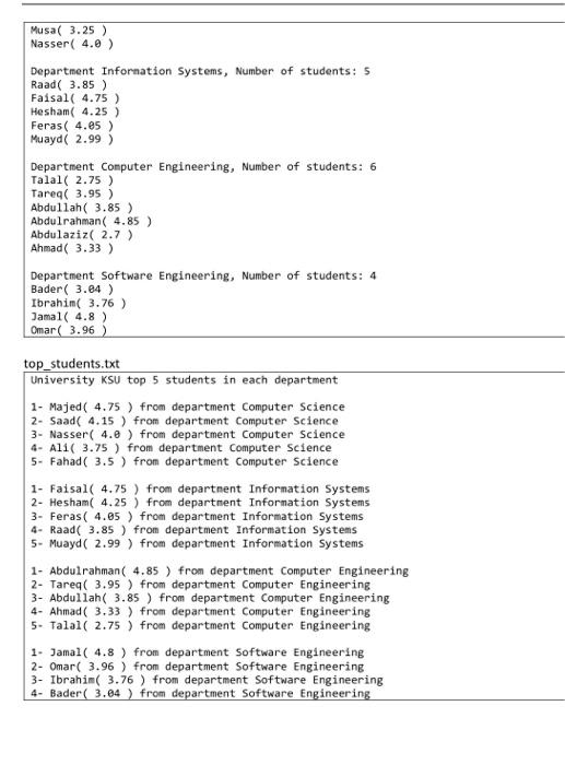 University Name String University Name String Size Int Add Department D Department Void Getnumberofdepart 6
