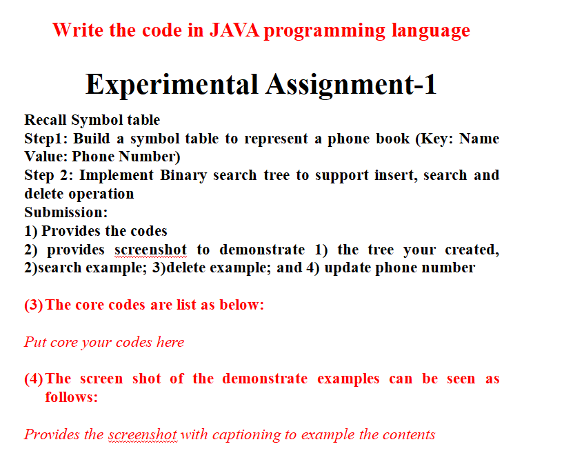 Please Do Not Use The Code C Language Or Any Other Language Please Use Only Java Programming Language And Provide Scr 1