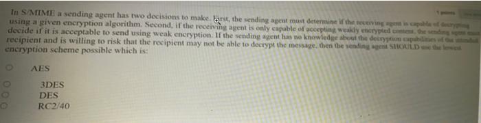 In S Mime When Preparing The Signerinfo As Part Of The Signed Data The Signedinfo Contains The Signier S Algorithm An 4