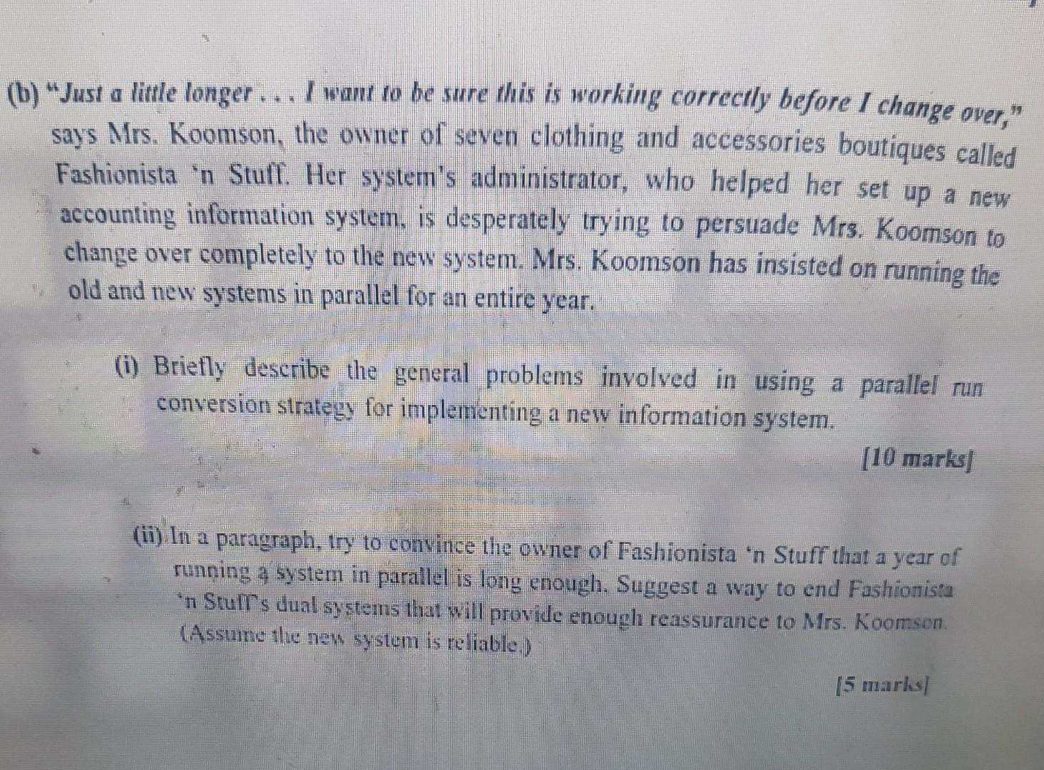 B Just A Little Longer I Want To Be Sure This Is Working Correctly Before I Change Over Says Mrs Koomson The O 1