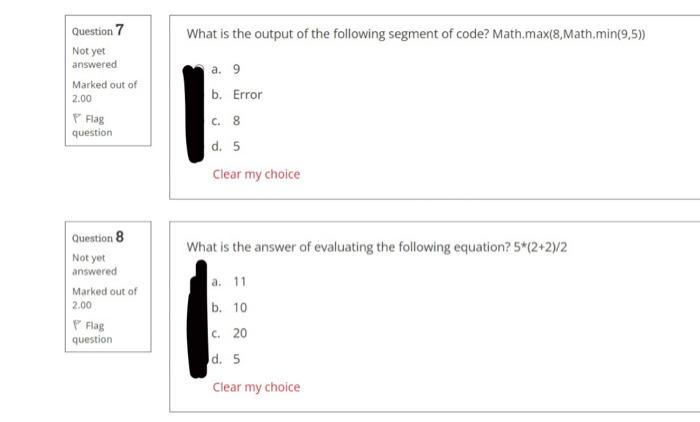 What Is The Length Of The Following Array A 1 2 3 4 5 Question 1 Not Yet Answered Marked Out Of 2 00 P Flag Quest 4