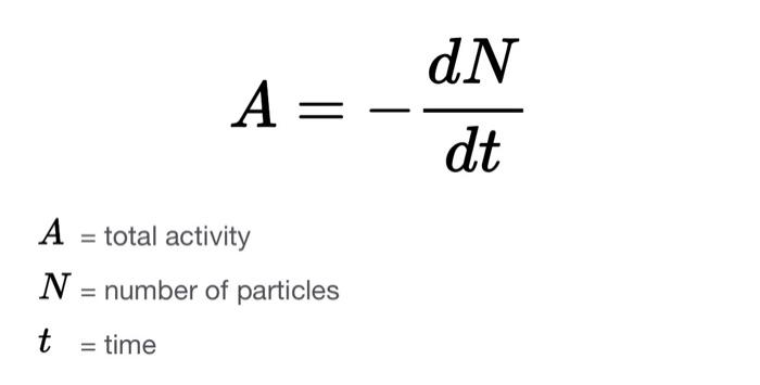 A Dn Dt A Total Activity N Number Of Particles T Time 1