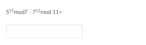 515 Mod7 713mod 11 1