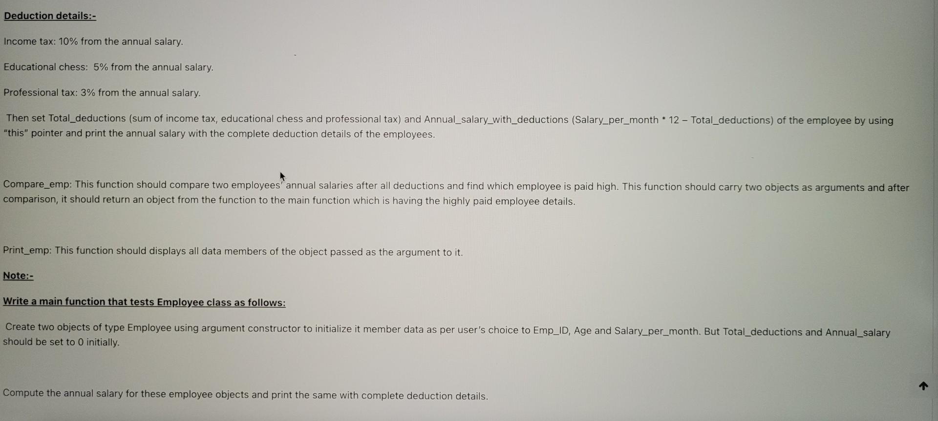 C Program That Maintains A Collection Of Employees E Data That Is Associated With An Employee Class Etween 25 50 Pe 2