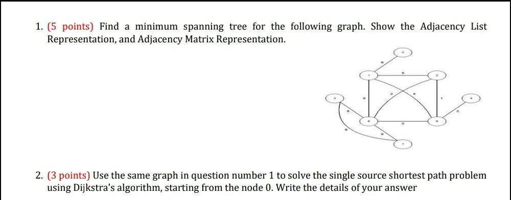 Algorithms Cleared Photo I Draw The Same Graph In The Question 1