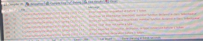 As Compiler 9 Resources Al Compile Log Debug Find Results Close Line Col File Message 24 14 Causers Shorty Desktop C51 2