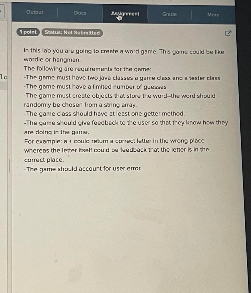 It Should Be Coded Java And Please Write The Code With The Explanation In Green In The Codehs The Rule Assignment 1
