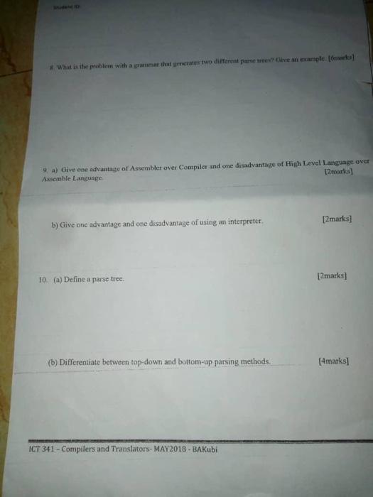 What Is The Problem With A Primar Thornerates Two Different Parse Neer Give An Example Matos A Give One Advantage Of 1