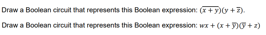 Draw A Boolean Circuit That Represents This Boolean Expression X Y Y 2 Draw A Boolean Circuit That Represents T 1