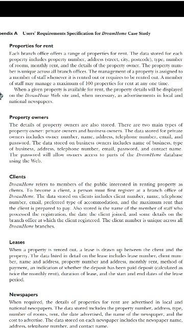 The Dreamhome Case Study 16 13 Of The Textbook Create A Conceptual Data Model For The Branch User Views Of Dreamhome Do 3