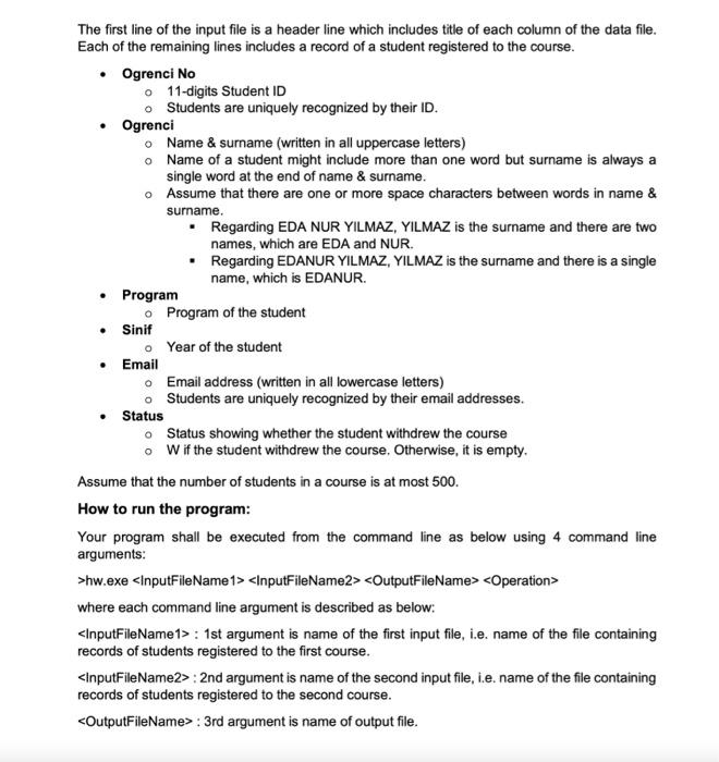 Deadline Is 20th Of May 23 59 Homework Is About Files It Has To Be Written In C Language Thanks Course1 Txt Is Ogren 1
