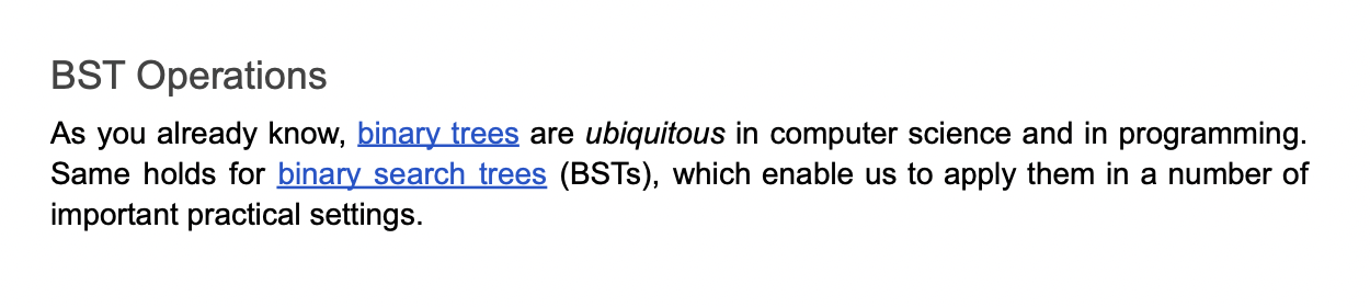 Bst Operations As You Already Know Binary Trees Are Ubiquitous In Computer Science And In Programming Same Holds For B 1