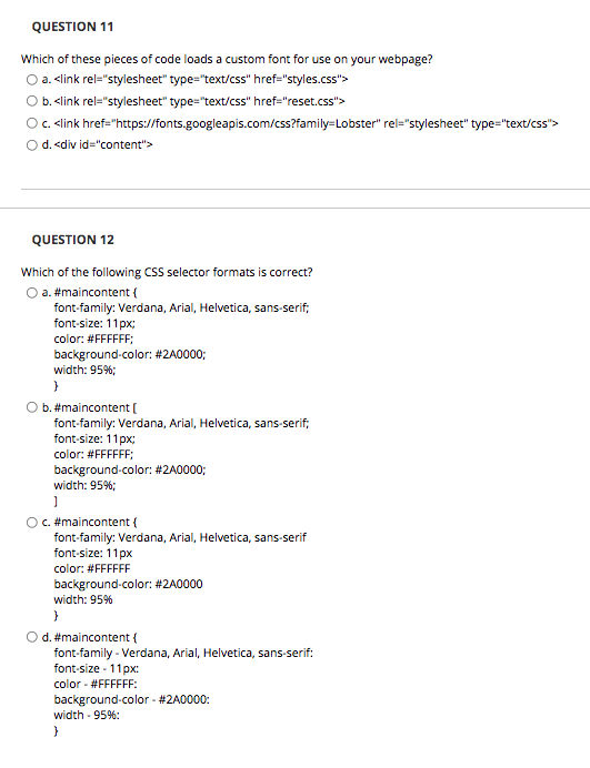 Please Answer All Of These I Will Thumbs Up Then Help Is Needed Quickly Thanks These Are For Html Css Php Code 1