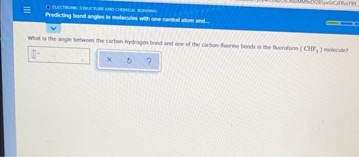 Usic Fryst99 Iii O Electronic Structure And Chemical Bonding Predicting Bond Angles In Molecules With One Central Atom A 1
