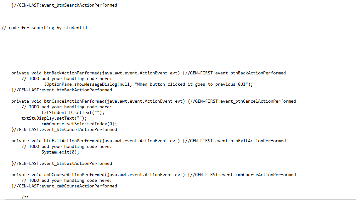 The Following Is My Code For My Studentdetails Gui However When I Try To Connect To My Database I Cannot Connect How C 1
