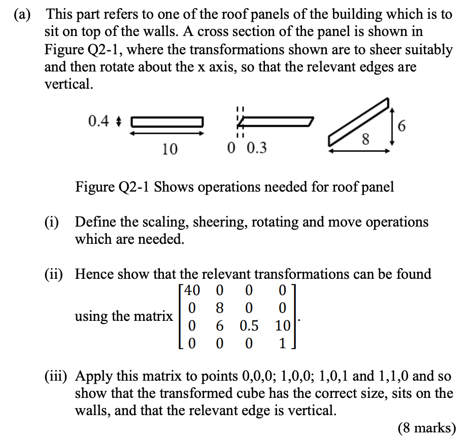 A This Part Refers To One Of The Roof Panels Of The Building Which Is To Sit On Top Of The Walls A Cross Section Of T 1