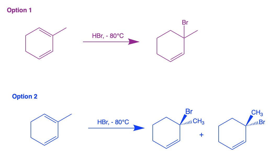 Which Reaction Shows The Correct Major Product Why 1