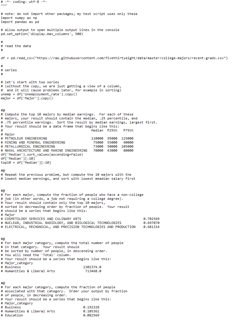 Coding Utf 8 Note Do Not Import Other Packages My Test Script Uses Only These Import Numpy As Np Import P 1