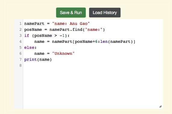 Turn The Following Code Into A Function It Finds The Name In A String And Prints It Pass In The String And Return The 1