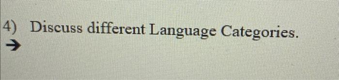 4 Discuss Different Language Categories 1