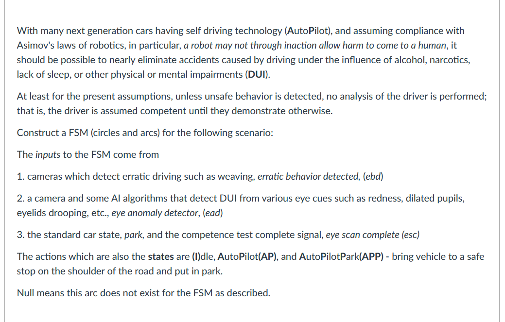 With Many Next Generation Cars Having Self Driving Technology Autopilot And Assuming Compliance With Asimov S Laws Of 1