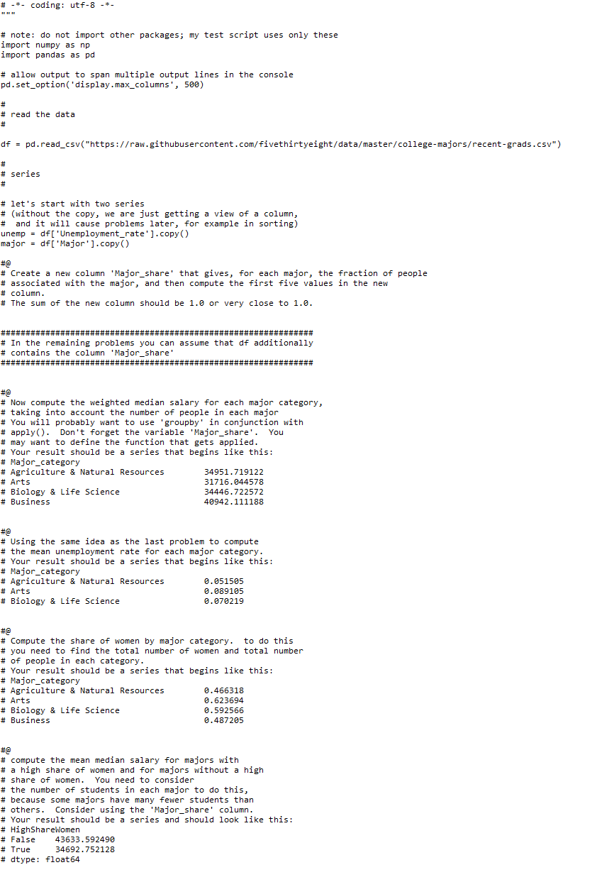 Coding Utf 8 Note Do Not Import Other Packages My Test Script Uses Only These Import Numpy As Np Import P 1