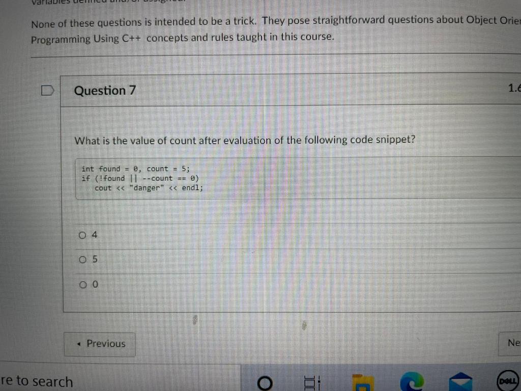 Var None Of These Questions Is Intended To Be A Trick They Pose Straightforward Questions About Object Orien Programmin 1