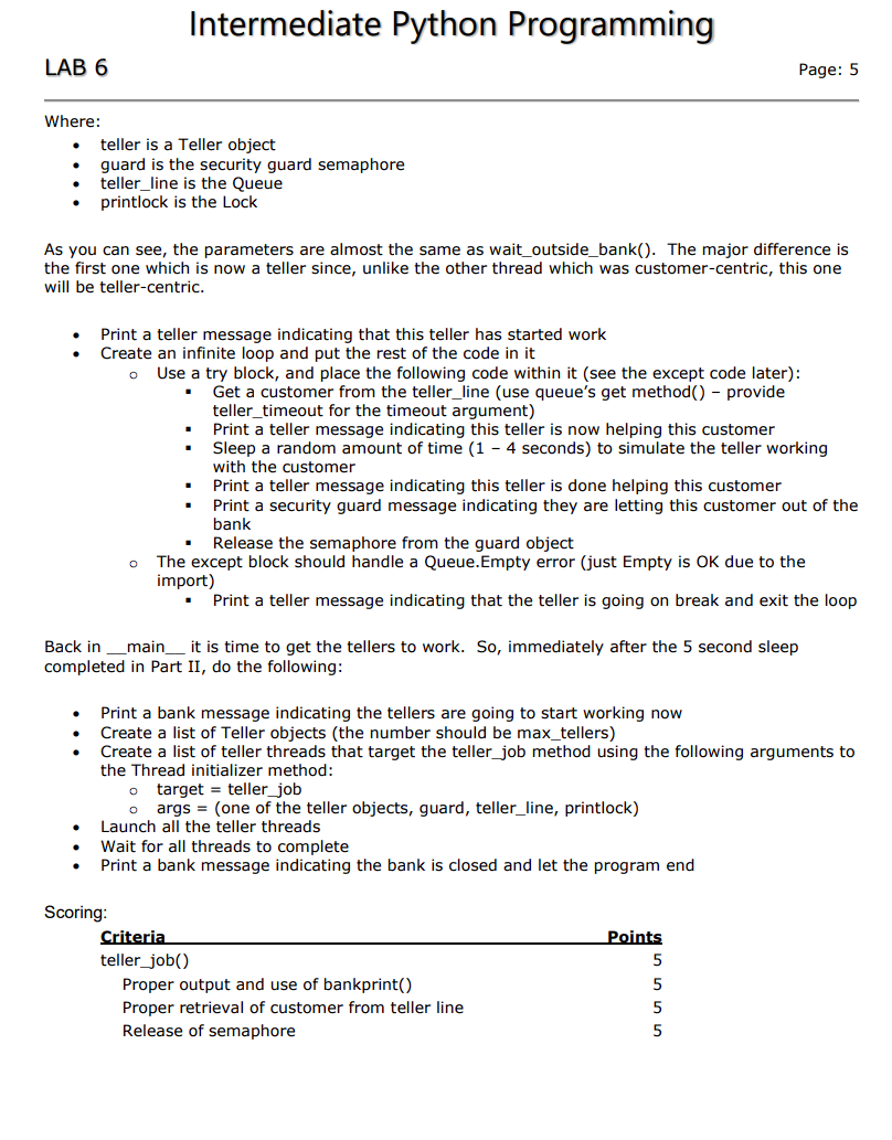 Hello Need Some Help With This Lab For Intermediate Python Thank You 5