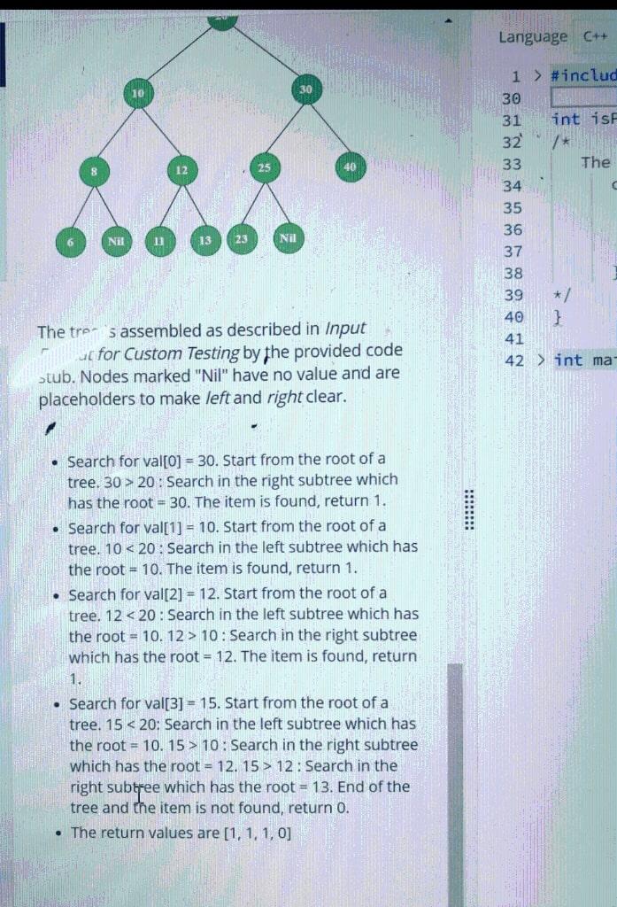Language C 12 40 1 Includ 30 31 Int Is 32 33 The 34 35 36 37 38 39 40 41 42 Int Ma Nu 1 13 23 Nil The Tre 5 1