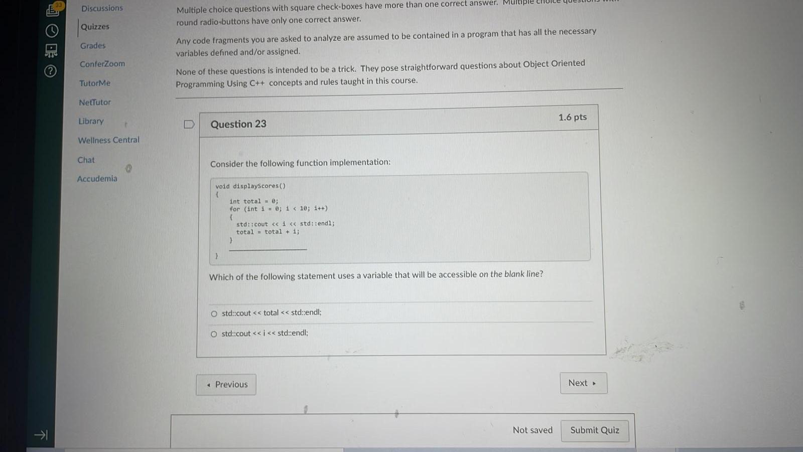 Discussions Quizzes Multiple Choice Questions With Square Check Boxes Have More Than One Correct Answer Multiple Round 1