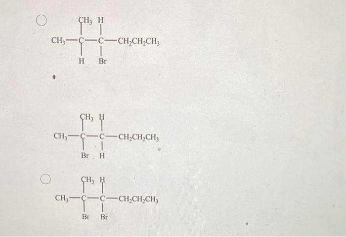 H Ch What Product S Is Are Formed When Ch Hbr C Is Treated With Ch Ch2 Ch3 Ch H Ch3 C Ch Ch Ch H Br Ch H Ch 2