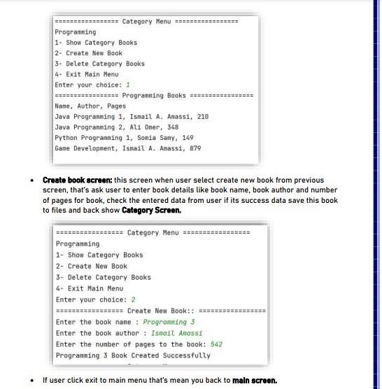 About Project The Project About Books Library Must Have Those Features 1 Show Categories 2 Create New Category 3 3