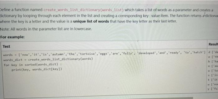 Define A Function Named Translate English French French Dictionary Word Which Takes A Translation Dictionary And An En 3