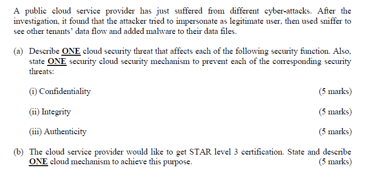 Cloud Computing Please Help Me Within 90 Mins Less Explanation Is Fine Thank You So Much Thumbs Up For Quick Answer 3 1