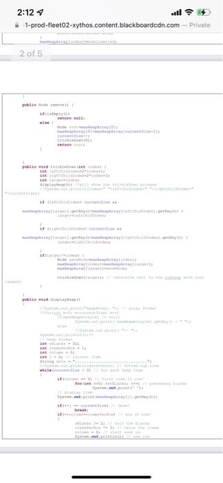 2 11 Et02 Xythos Content Blackboardcdn Com Assignment07 Heaps Convert Thema Hosplava Below Te Minheap Java Program So 2