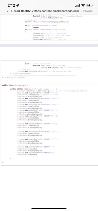 2 11 Et02 Xythos Content Blackboardcdn Com Assignment07 Heaps Convert Thema Hosplava Below Te Minheap Java Program So 3